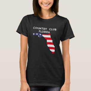 Country Club Florida USA State America Travel Flor T-Shirt