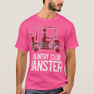 Country Club Gangster Golf Cart Plaid Golfing Spor T-Shirt