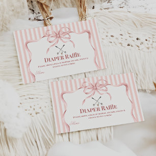 Country Club Golf Baby Shower Diaper Raffle Enclosure Card