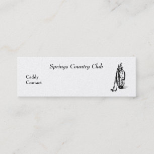Country Club Golf Caddy Card