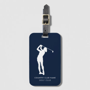 Country Club Members Navy Blue Golf Swag Luggage Tag