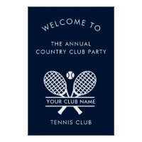Country Club Name Tennis Events Navy Blue Welcome