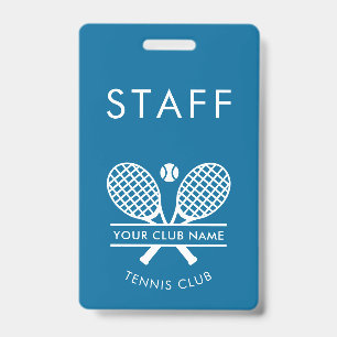 Country Club Name Tennis Rackets Icon ID Badge