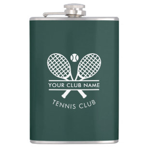 Country Club Name Tennis Team Coach Custom Hip Flask