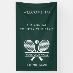 Country Club Name Tennis Team Events Green Custom Banner