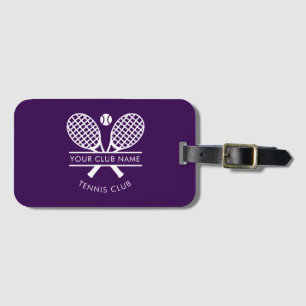 Country Club Name Tennis Team Swag Custom Luggage Tag