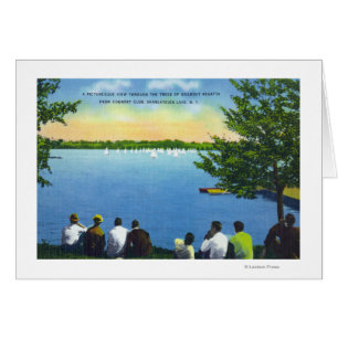Country Club View of Sailboat Regatta on Lake
