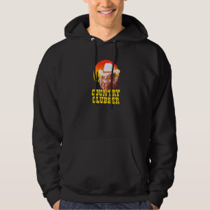 Country Clubber Cowboy Hat Cat Country Western Mu Hoodie