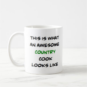 country cook, awesome coffee mug
