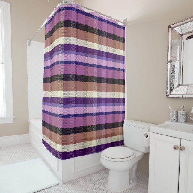 Country Cool Plaid DGARTPAP Shower Curtain (In Situ)