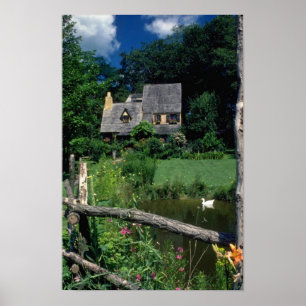 Country Cotswold Cottage located in Upstate Ne Poster