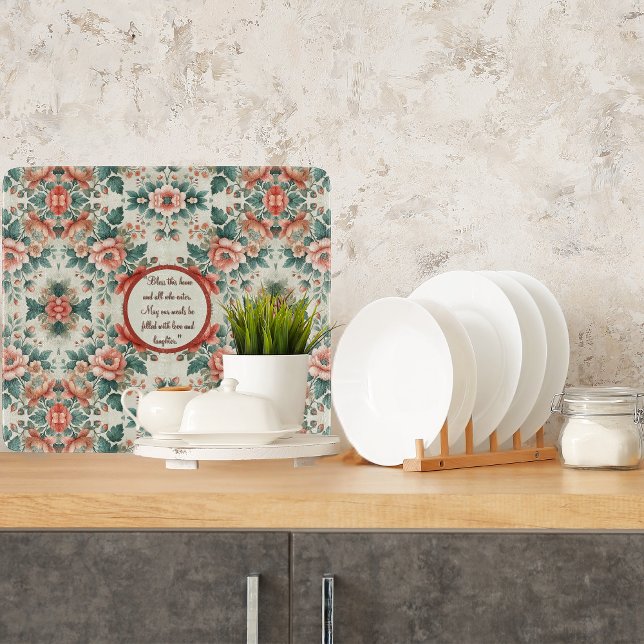 Country Cottage Floral Customisable  Cutting Board (Creator Uploaded)