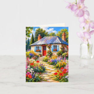 Country Cottage Greetings Card
