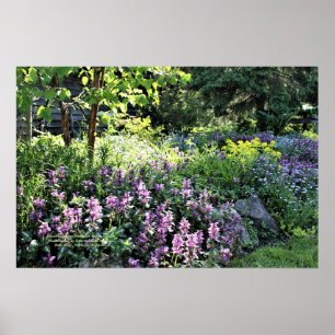 Country Cottage Northside Spring Garden Poster