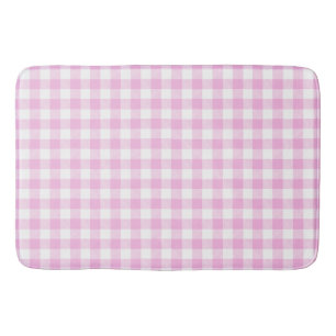 Country Cottage Pink Plaid Bath Mat