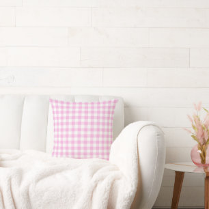 Country Cottage Pink Plaid Cushion