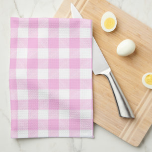 Country Cottage Pink Plaid Kitchen Tea Towel