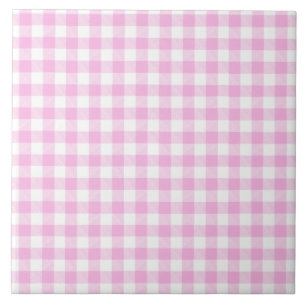 Country Cottage Pink Plaid Kitchen Tile