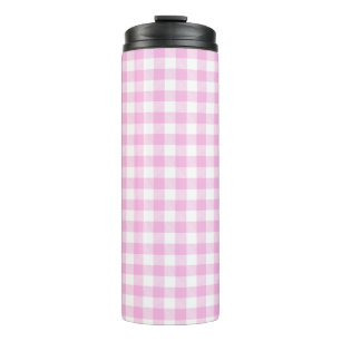 Country Cottage Pink Plaid  Thermal Tumbler