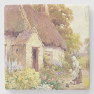 Country Cottage Stone Coaster