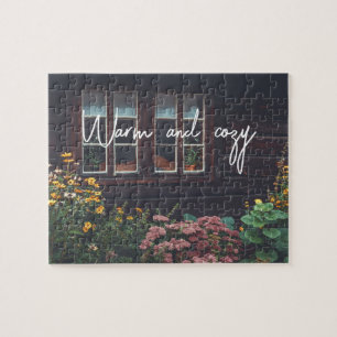 Country cottage with rustic garden jigsaw puzzle