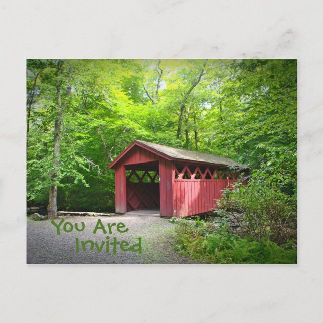 Country Covered Bridge Invitation (Front)