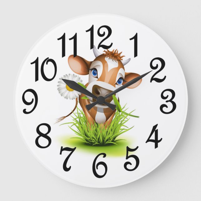 Country Cow Acrylic Wall Clock (Front)