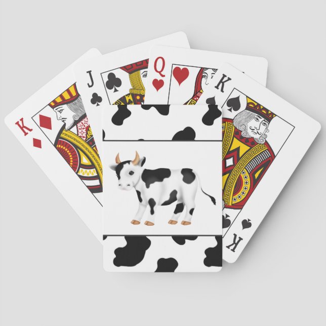 Country cow fun playing cards (Back)