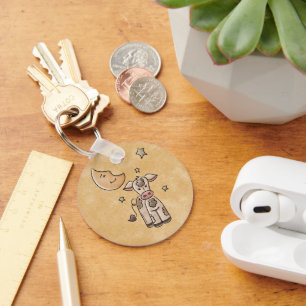 Country Cow Keychain