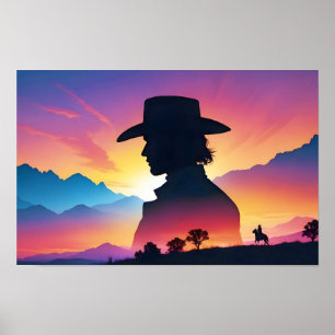 Country Cowboy Adventure Outdoors Nature Escape Poster