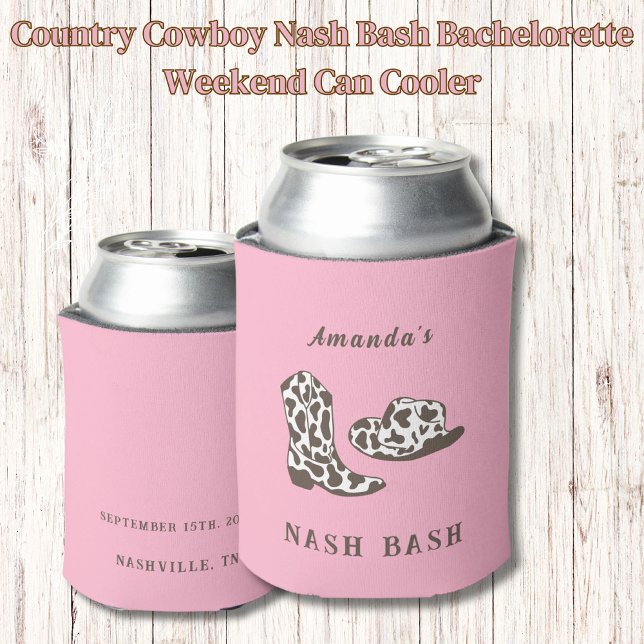 Country Cowboy Nash Bash Bachelorette Weekend  Can Cooler (Creator Uploaded)