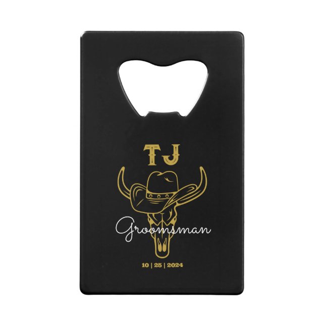 Country Cowboy Personalised Groomsmen Monogram (Front)