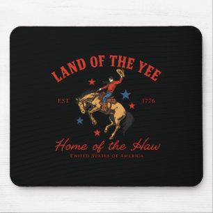 Country Cowboy Rodeo Patriotic Usa Western Land Of Mouse Pad