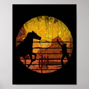Country Cowboy Western Horseck Riding Cowboy Poster