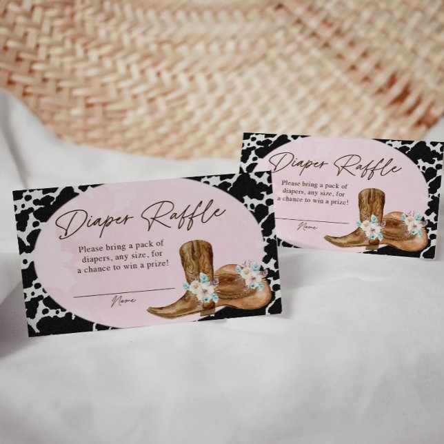 Country Cowgirl Diaper Raffle Cards (Creator Uploaded)