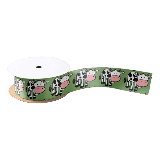 country cows ribbon satin ribbon (Spool)