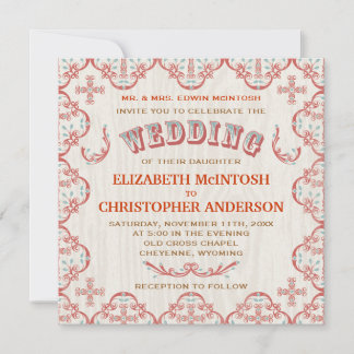 Country Cross Wedding Invitation