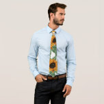 Country Cute Yellow Sunflowers Watercolor Pattern Tie<br><div class="desc">This elegant, artsy, and cute floral pattern is perfect for the summer or spring season. It features hand-painted golden yellow, fern green, brown, and black watercolor sunflowers on top of a simple white background. It's country, modern, sweet, unique, trendy, and original. Stylise with hand-painted print done by the artist of...</div>