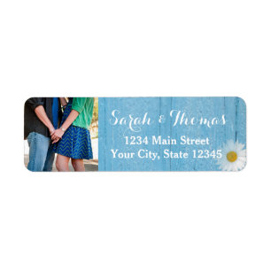 Country Daisy Photo Return Address Labels
