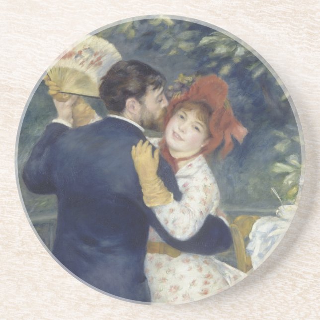 Country Dance - Renoir Impressionist Painting Coaster (Front)