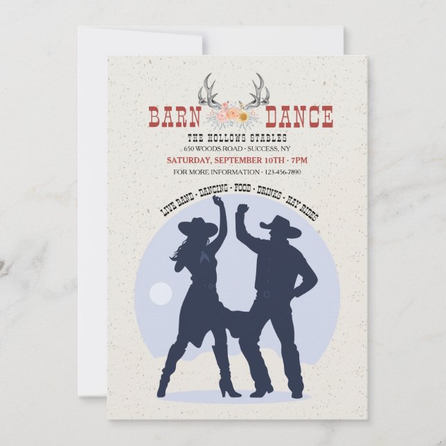 Country Dancers Invitation (Front)