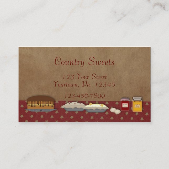 Country Desserts Business Card (Front)