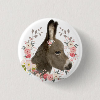 Country Donkey 3 Cm Round Badge