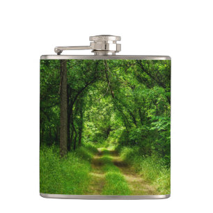 Country Driveway Hip Flask