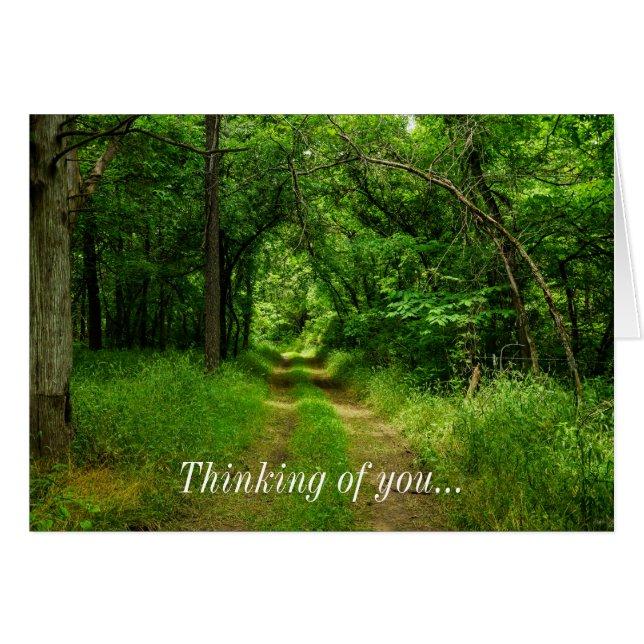 Country Driveway Thinking Of You Card (Front Horizontal)