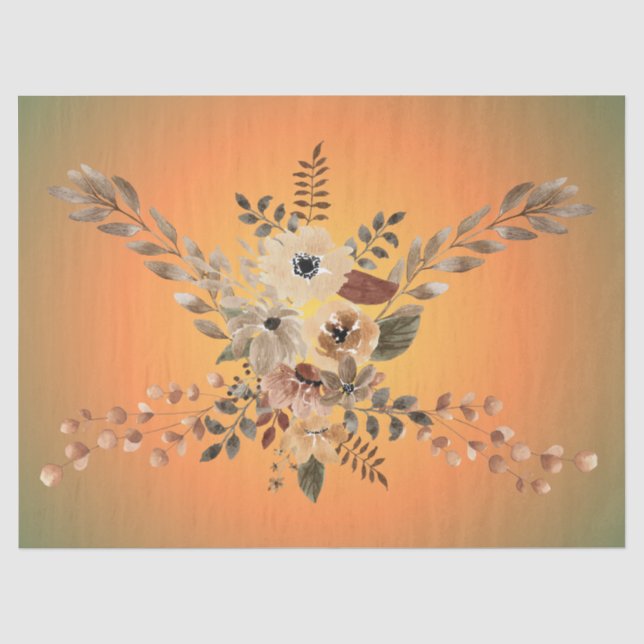 Country elegant Flower Tissue Paper (Front)