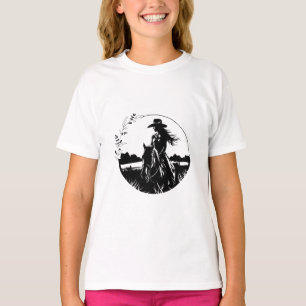 Country Elegant Horse Cowgirl Western Equestrian T-Shirt