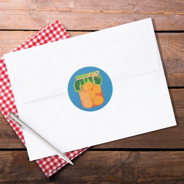 Country Fair Peaches Classic Round Sticker (Creator Uploaded)