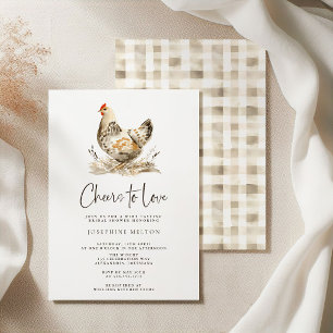 Country Farm Chicken Bridal Shower Brunch Invitation