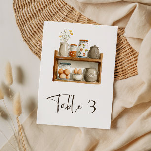Country Farm Chicken Wedding Table Number
